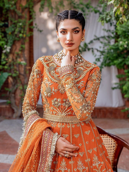 Akbar Aslam Mastani Embroidered Net 3Pc Suit - MAHJABEEN