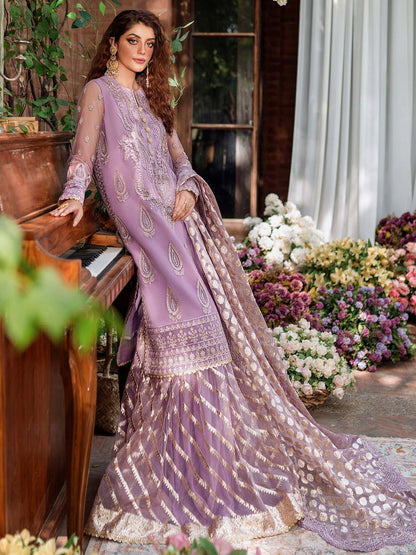 Akbar Aslam Mastani Embroidered Net 3Pc Suit - RANIYA