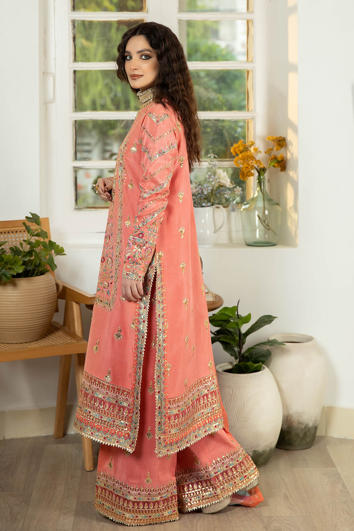 Jahaa'n Ara by Serene Embroidered Raw Silk Suit SRS-01