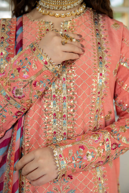 Jahaa'n Ara by Serene Embroidered Raw Silk Suit SRS-01