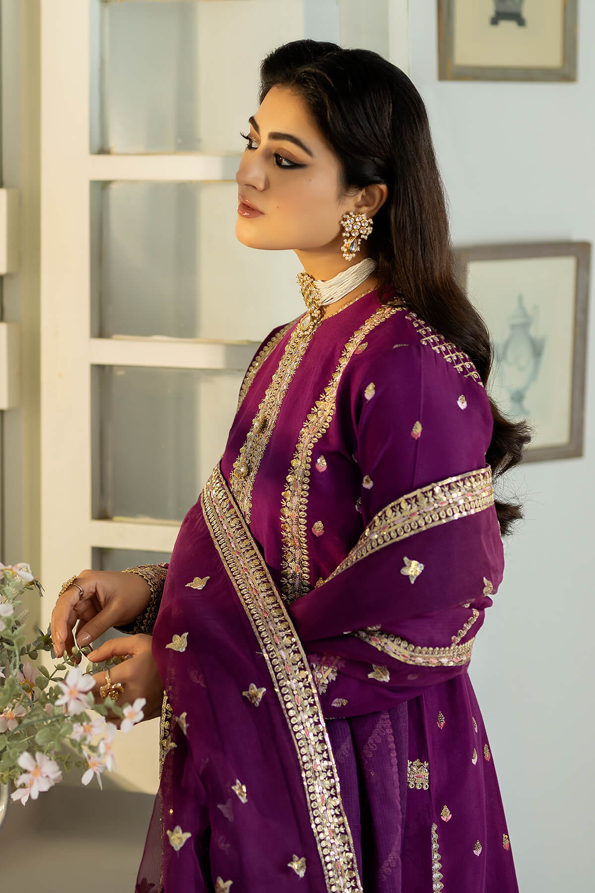 Jahaa'n Ara by Serene Embroidered Raw Silk Suit SRS-02