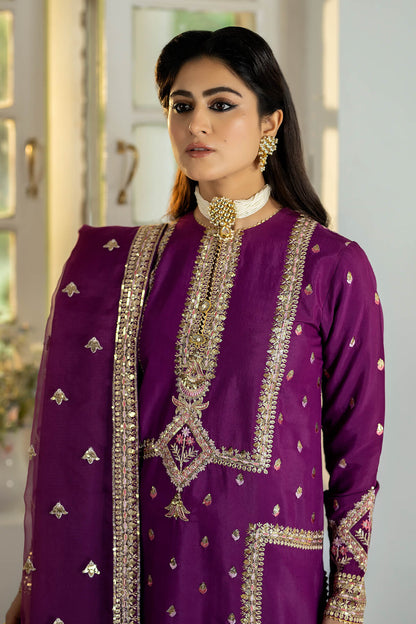 Jahaa'n Ara by Serene Embroidered Raw Silk Suit SRS-02