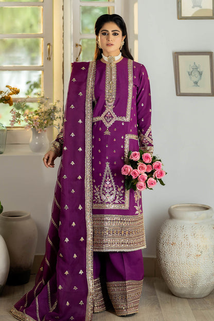 Jahaa'n Ara by Serene Embroidered Raw Silk Suit SRS-02