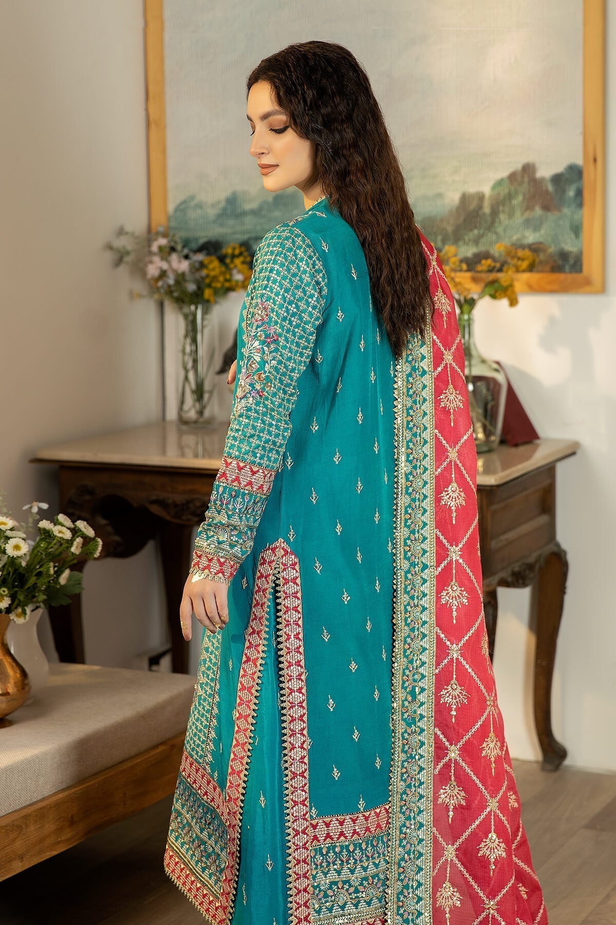 Jahaa'n Ara by Serene Embroidered Raw Silk Suit SRS-03