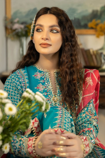 Jahaa'n Ara by Serene Embroidered Raw Silk Suit SRS-03