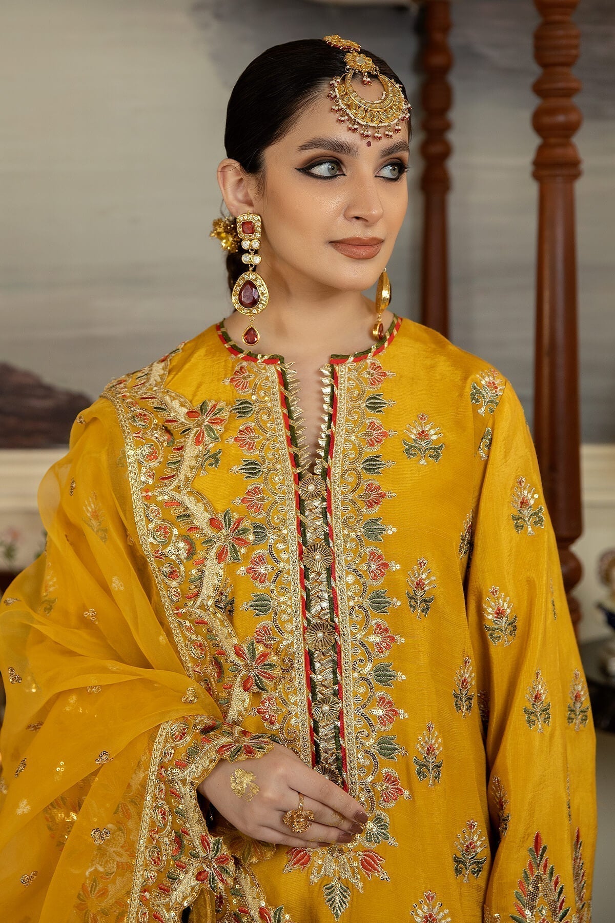 Jahaa'n Ara by Serene Embroidered Raw Silk Suit SRS-04