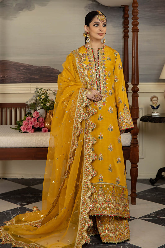 Jahaa'n Ara by Serene Embroidered Raw Silk Suit SRS-04