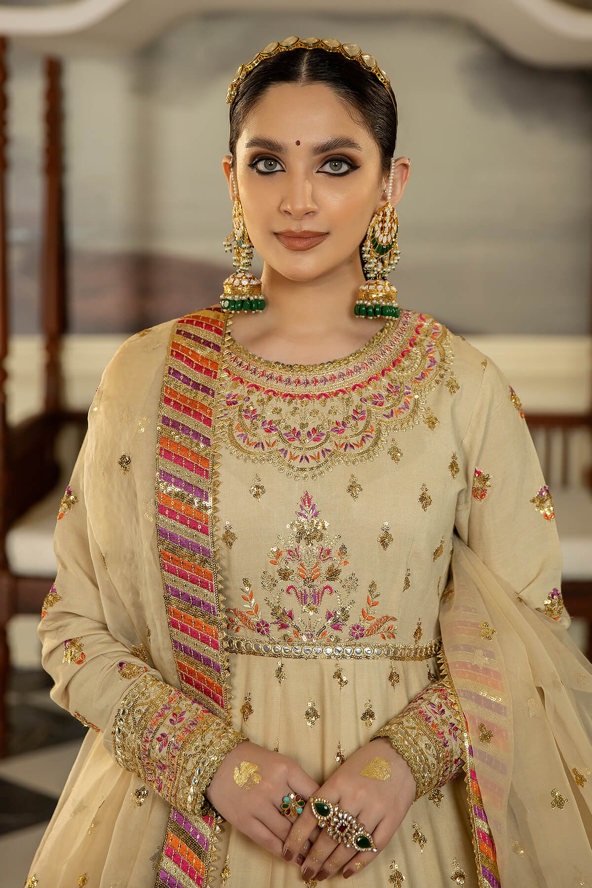 Jahaa'n Ara by Serene Embroidered Raw Silk Suit SRS-05