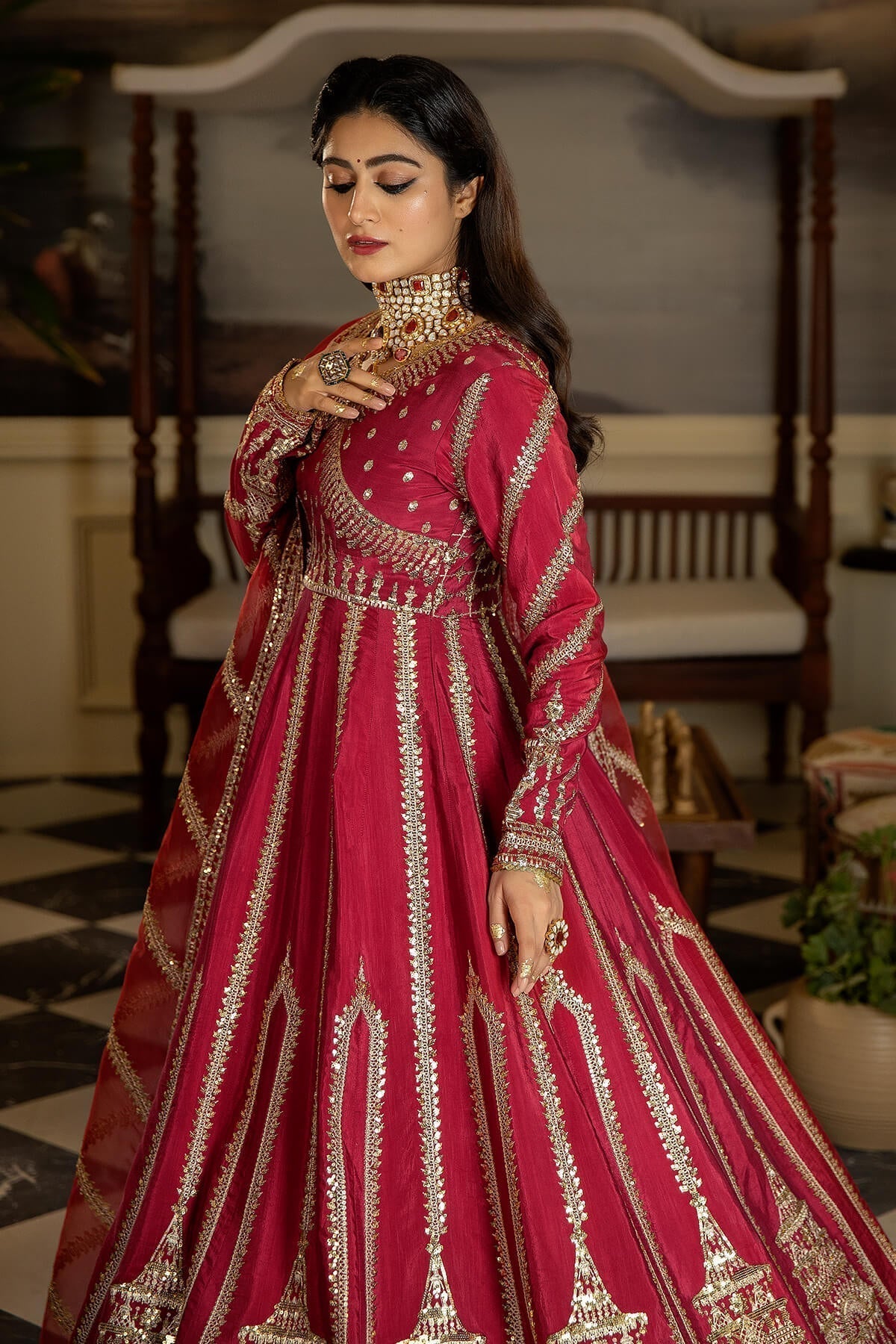 Jahaa'n Ara by Serene Embroidered Raw Silk Suit SRS-06