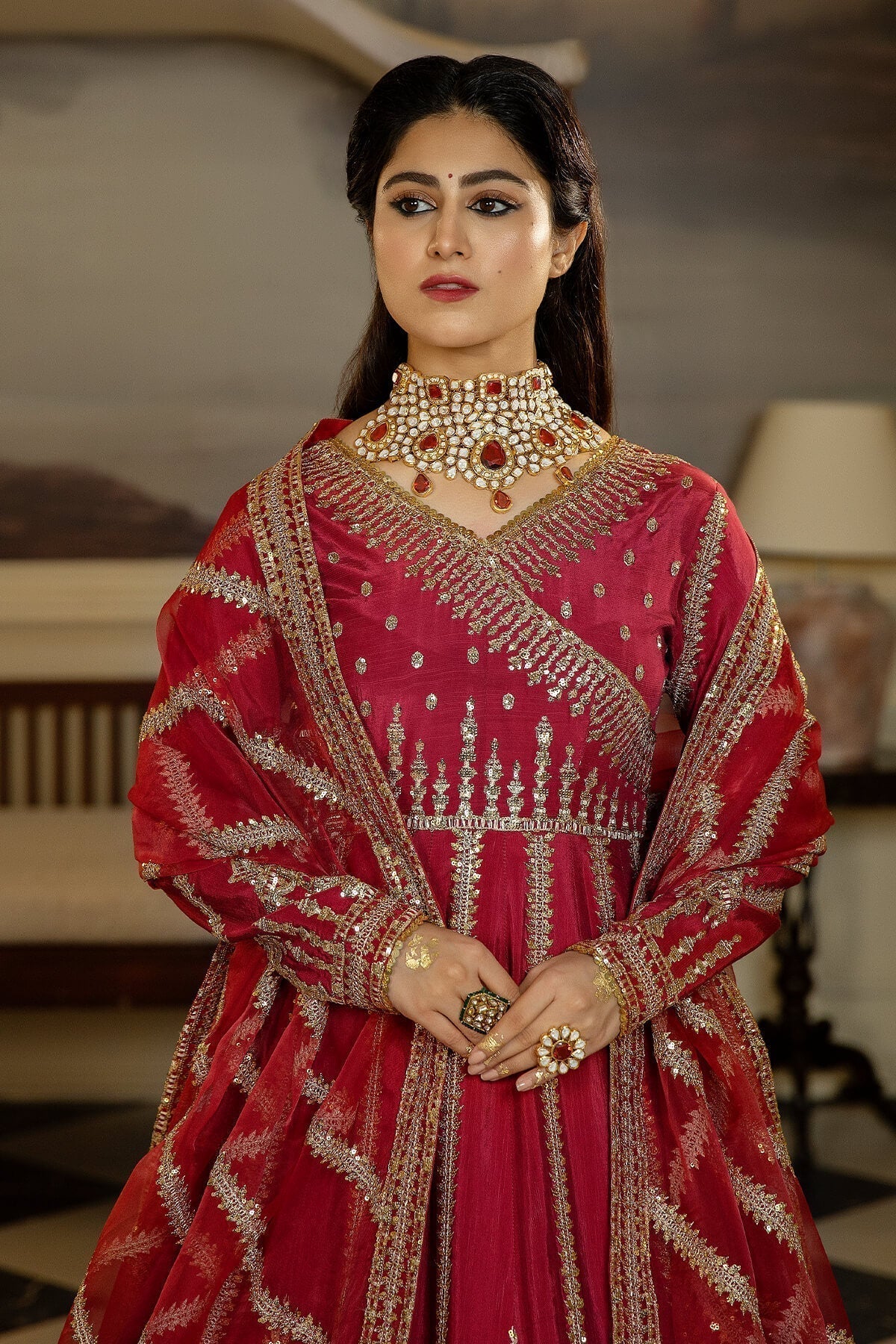 Jahaa'n Ara by Serene Embroidered Raw Silk Suit SRS-06