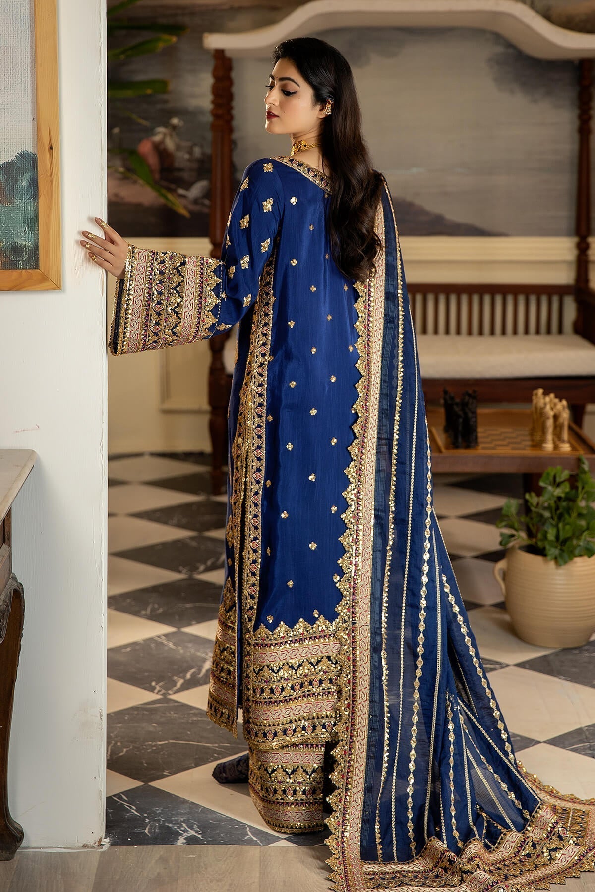 Jahaa'n Ara by Serene Embroidered Raw Silk Suit SRS-07