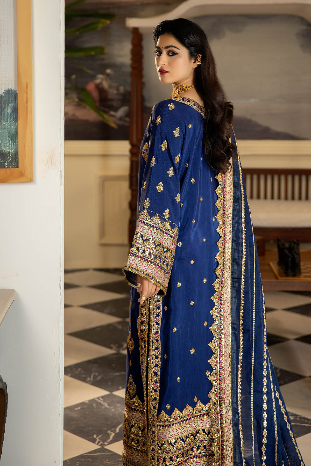 Jahaa'n Ara by Serene Embroidered Raw Silk Suit SRS-07