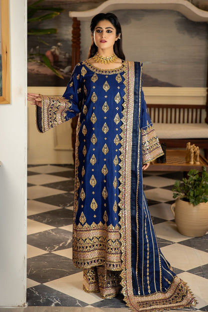 Jahaa'n Ara by Serene Embroidered Raw Silk Suit SRS-07