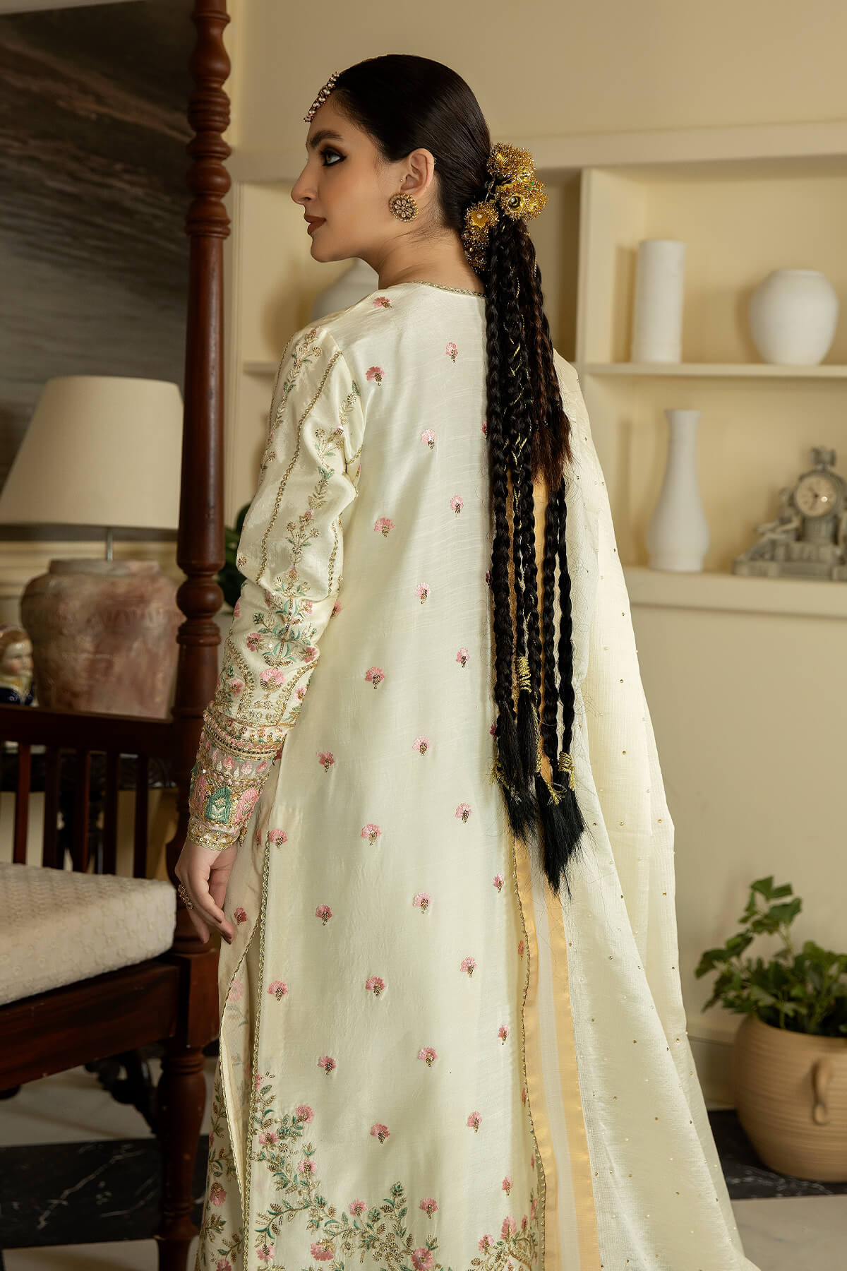 Jahaa'n Ara by Serene Embroidered Raw Silk Suit SRS-09