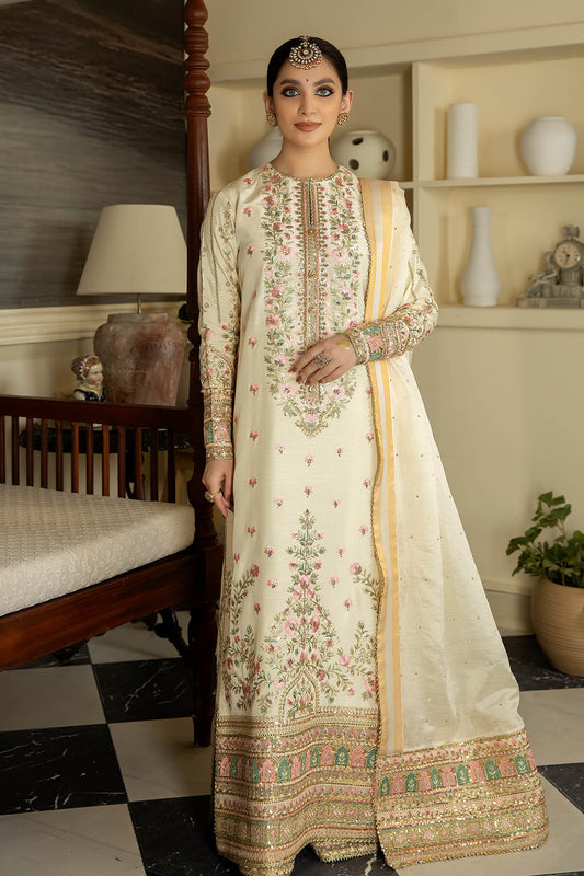 Jahaa'n Ara by Serene Embroidered Raw Silk Suit SRS-09