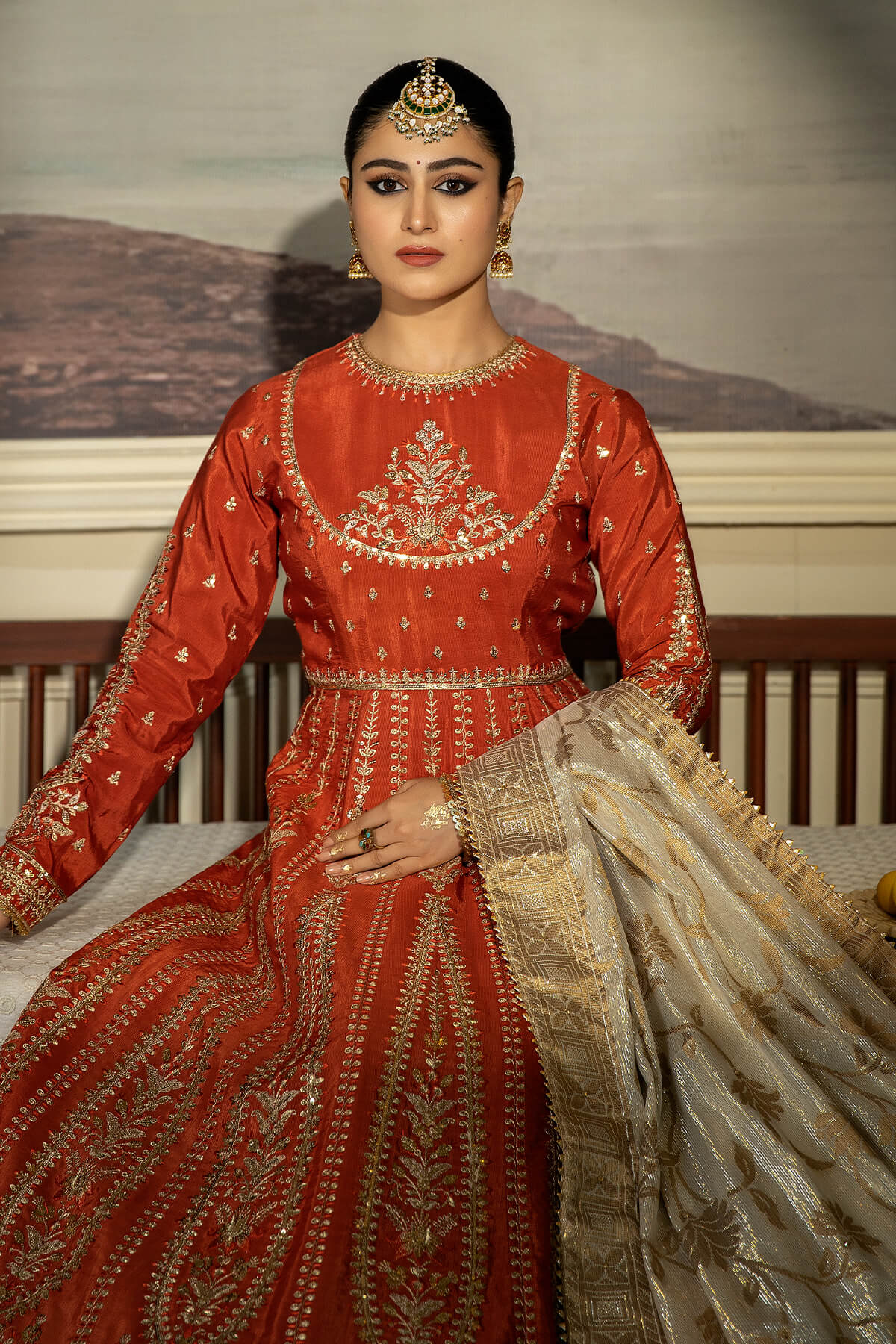 Jahaa'n Ara by Serene Embroidered Raw Silk Suit SRS-10