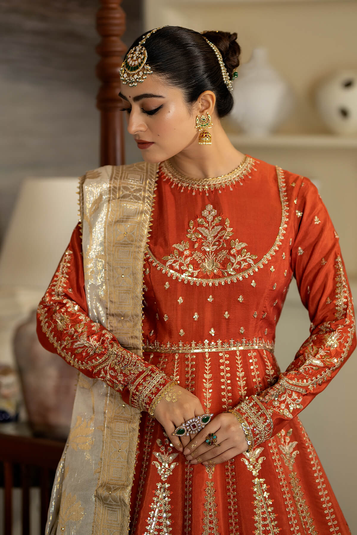 Jahaa'n Ara by Serene Embroidered Raw Silk Suit SRS-10