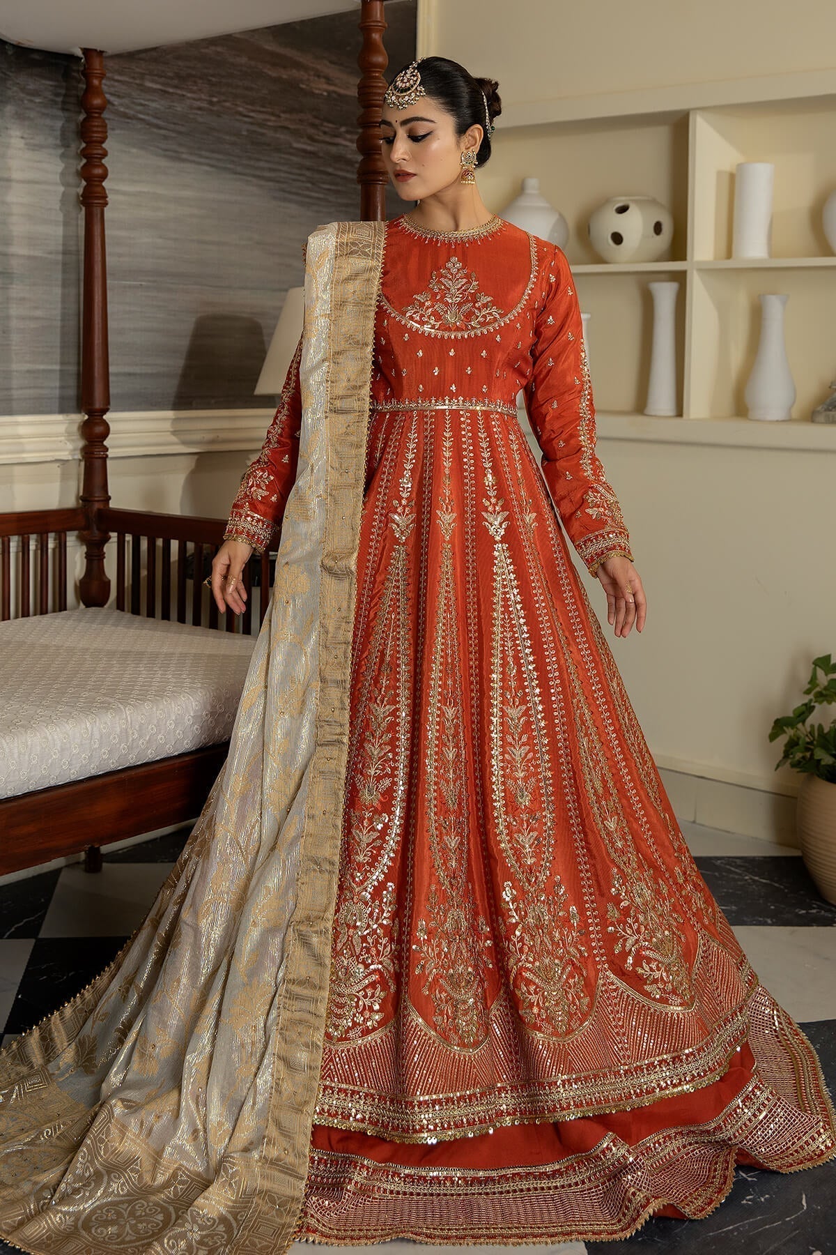 Jahaa'n Ara by Serene Embroidered Raw Silk Suit SRS-10