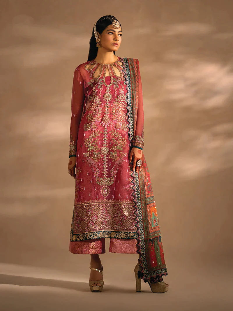 Nayab by Myeesha Embroidered Net Unstitched 3Pc Suit MF23-08 Teermeeri