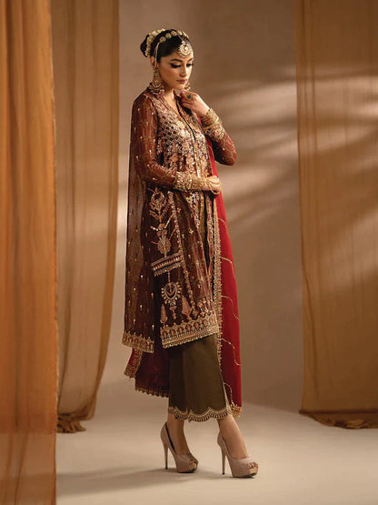 Nayab by Myeesha Embroidered Chiffon Unstitched 3Pc Suit MF23-01 Yaqoot