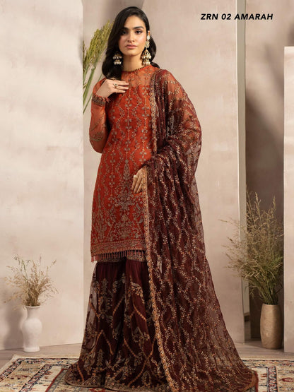 Naqsh by Zarif Unstitched Festive Formal 3 Piece Suit ZRN-02 AMARAH