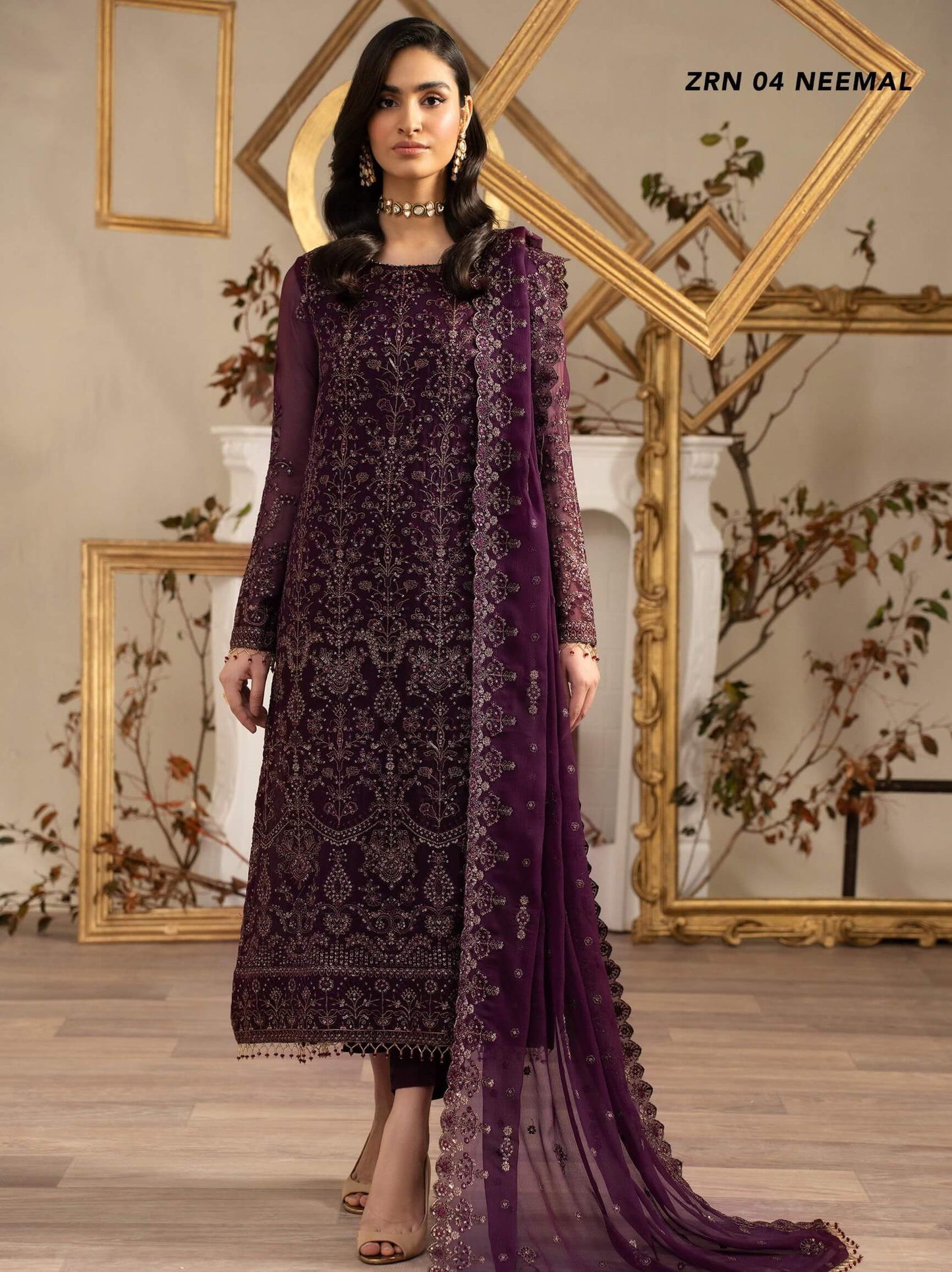 Naqsh by Zarif Festive Formal 3 Piece Suit ZRN-04 NEEMAL