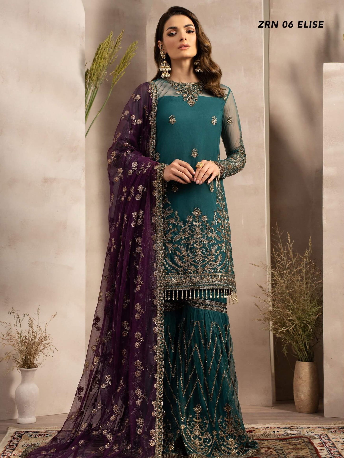 Naqsh by Zarif Festive Formal 3 Piece Suit ZRN-06 ELISE