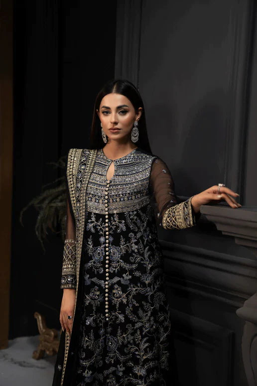 SIFA Valentino Embroidered Chiffon 3 Piece Suit - Zofi